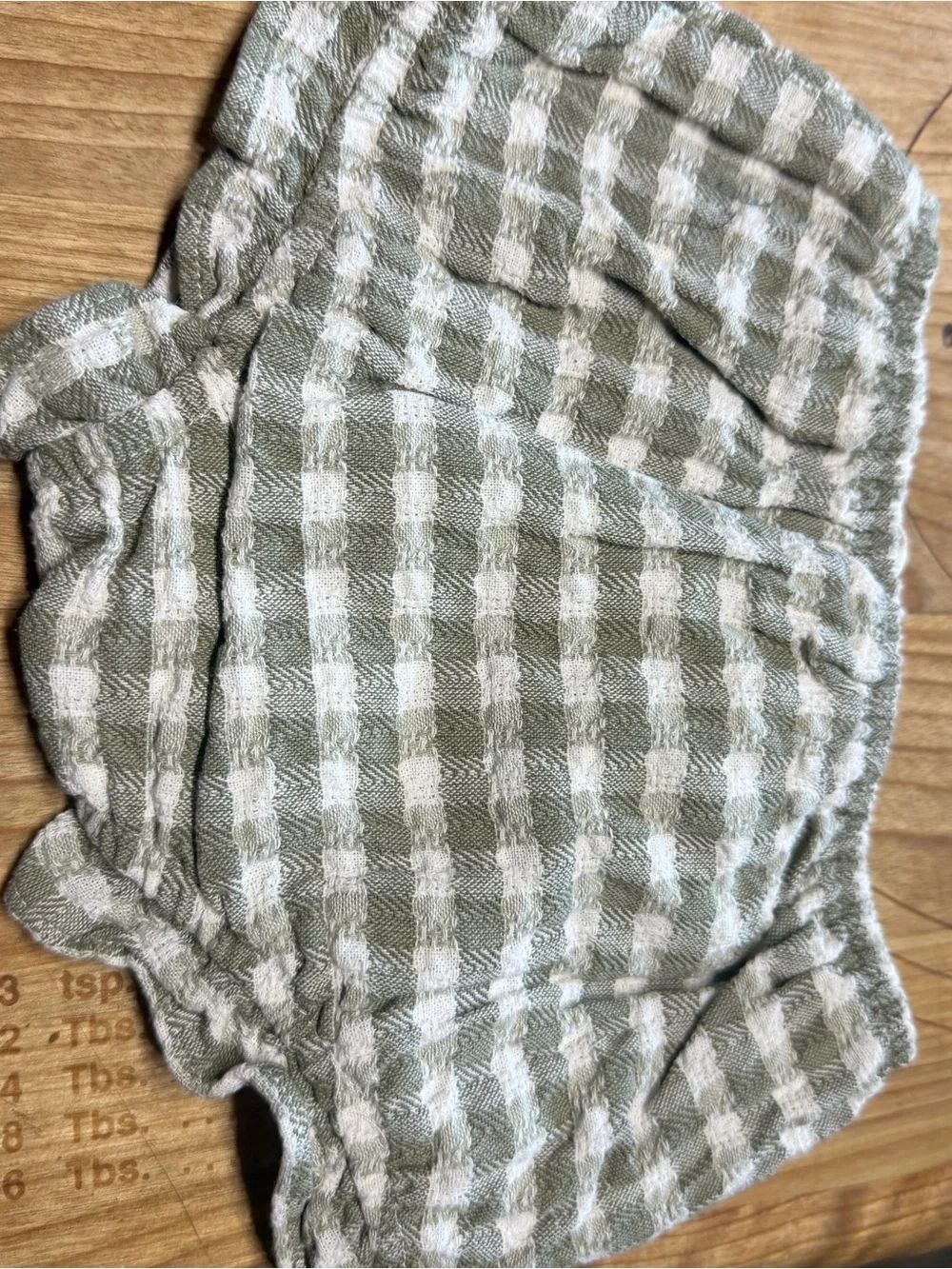 Rylee + Cru Green and White Stripe Girls bloomers lined